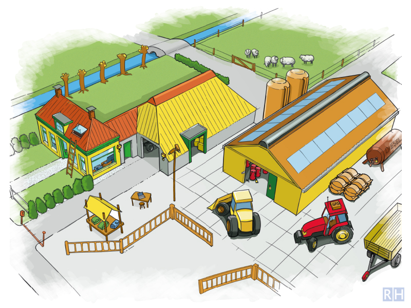 illustratie Boerderij voor vakblad Boerderij